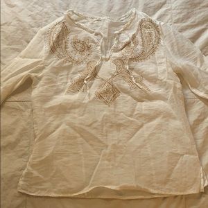 White long sleeve bikini cover up